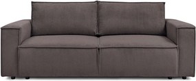 Кафяво-сив сгъваем диван от рипсено кадифе 245 cm Nihad – Bobochic Paris