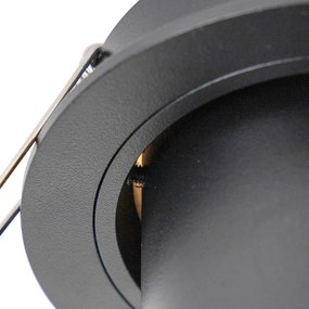 Интелигентен вграден прожектор черен, накланящ се, вкл. WiFi GU10 - Installa