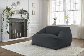 Тъмносив пуф от рипсено кадифе Lilibet – Bobochic Paris