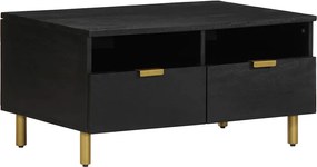 4017661 vidaXL Кафе маса, черна, 80x54x40 см, инженерно дърво