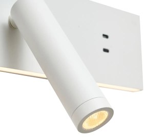 Стенна лампа бяла регулируема с USB-C вкл. LED - Modric