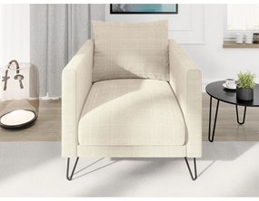 Кремаво шенилово кресло Freya – Ropez