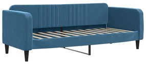 354078 vidaXL Кушетка, тъмносиня, 80x200 см, кадифе
