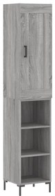 3200327 vidaXL Висок шкаф, сив сонома, 34,5x34x180 см, инженерно дърво