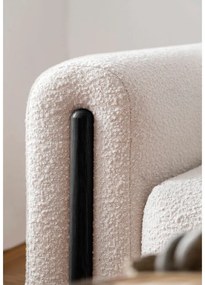 Бежов/кремав сгъваем/с място за съхранение диван от прежда с примки от букле 244 cm Arcadova – ELTAP