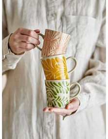 Глинени чаши в комплект от 3 бр. за капучино 205 ml Fauni – Bloomingville