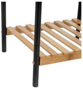 Черен и естествен бамбуков стелаж 30x75 cm – Casa Selección