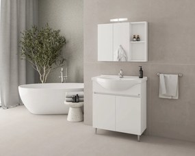 Комплект за баня Drop Alfa 85-Бял