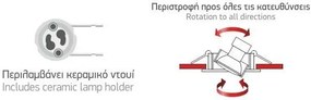 Вдлъбнати Точкова светлина AR111-дължина 19 См.