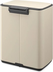 Бежово стоманено кошче за боклук с педал 12 l Bo – Brabantia