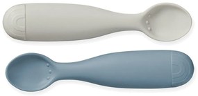 Сини/сиви бебешки лъжички в комплект от силикон 2 бр. Midnight Mix – Cam Cam Copenhagen