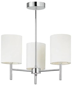 Endon 56642 - Висящ полилей BRIO 3xE14/40W/230V лъскав хром/бял