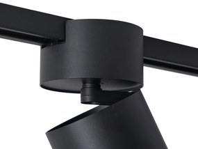 Модерен черен прожектор за 1-фазна релсова система GU10 70mm - Iconic Roto