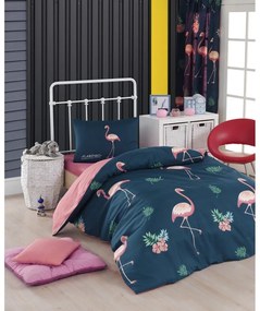Тъмносиньо-розово единично детско спално бельо 140x200 cm Big Filamin – Mijolnir