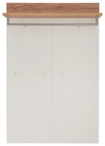 Панел за закачалки в дъбов декор в бяло и натурално Topix - Germania