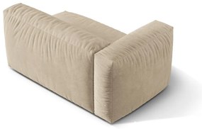 Бежов кадифен модул за диван (ляв ъгъл) Martina – Micadoni