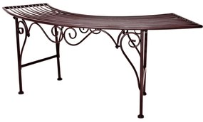 Черно-тъмнокафява метална градинска пейка Fuego – Garden Pleasure