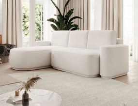 Ъглов диван Luxora-Бял-ляв
