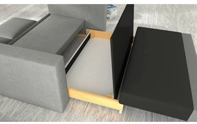 Светлосив кадифен сгъваем/с място за съхранение диван 151 cm Wave – ELTAP