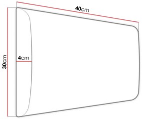 Тапициран стенен панел 40x30-Roz