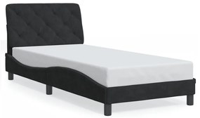 3207889 vidaXL Рамка за легло без матрак, черна, 80x200 см, кадифе