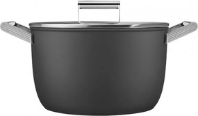 Тенджера SMEG CKFC2611BLM, 7.7 л, Ø26 см, Тефлоново покритие, До 250°C, Индукция, Черен