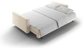 Кремав кадифен разтегателен диван с място за съхранение 222 cm Bali – Cosmopolitan Design