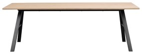 Трапезна маса с дъбов плот 220x90 cm Brigham - Rowico