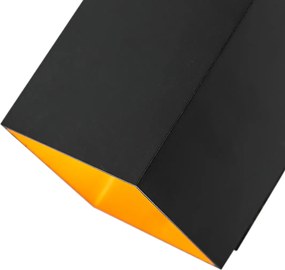 Интелигентна стенна лампа черна и златиста квадратна с WiFi G9 - Sola
