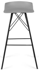 Сиви бар столове в комплект 2 бр. (височина на седалката 71 cm) Tori – Tenzo