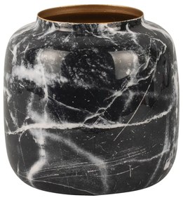 Ваза от черно и бяло желязо Мрамор, височина 19,5 cm - PT LIVING