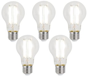 Комплект от 5 смарт E27 димируеми LED крушки A60 прозрачни 7W 806 lm 2700-6500K Zigbee