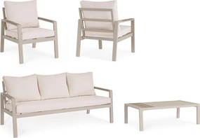 Бежов алуминиев градински комплект за отдих за 5 Elna – Bizzotto