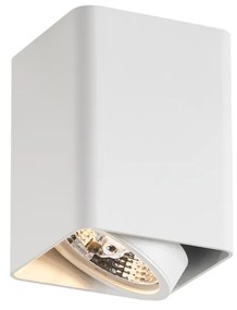 Дизайнерски повърхностно монтиран прожектор бял GU10 70 мм въртящ се и накланящ се - Vox