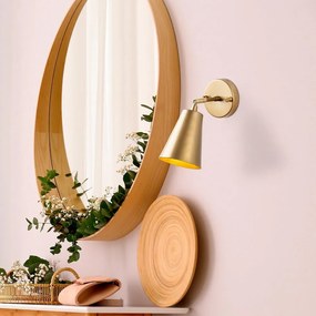 Стенна лампа в златист цвят ø 10 cm Evander – Opviq lights