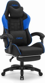 CABRO C501 Гейминг стол с подножка, до 150 кг, черен и син