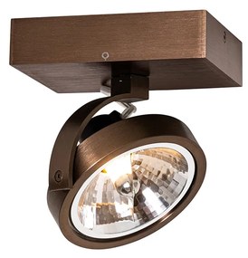 Дизайнерски прожектор тъмно бронз въртящ се и наклоняващ се - Go