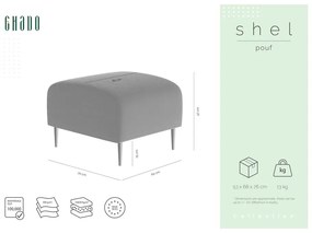 Тъмнозелено кадифено столче за крака Shel - Ghado