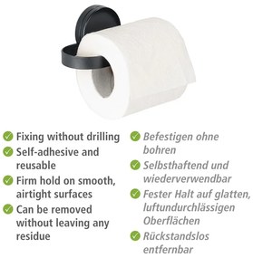 Черен държач за тоалетна хартия Static-Loc® Pavia - Wenko