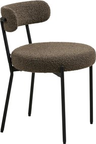 Кафяв тапициран трапезен стол Badalona – House Nordic