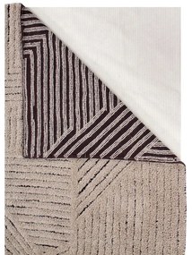 Светлокафяв ръчно изработен вълнен килим подходящ за пране 170x240 cm Golden Coffee – Lorena Canals