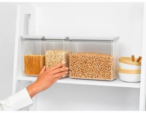 Кутии за съхранение Brabantia Tasty+ Stackable 1008880, 2x1.6л+1x3.5л, Без BPA, Плътно затваряне, Светлосив