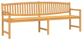 364411 vidaXL Градинска пейка, 228x59,5x90 см, тик масив