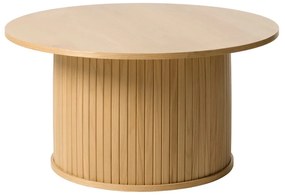 Кръгла масичка за кафе от дъб в естествен цвят ø 90 cm Nola - Unique Furniture