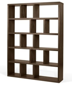 Кафява библиотека от декор от орех 150x198 cm Berlin – TemaHome