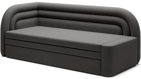 Кафяво-сив кадифен сгъваем/с място за съхранение диван ляв ъгъл 223 cm Fabillo – ELTAP