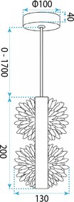 Лампа LED G148-2CP Gold Brush