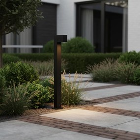 Индустриална стоеща външна лампа черна 80 см IP44 - Baleno