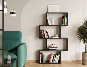 Книжна етажерка Aguero-Тъмно сиво