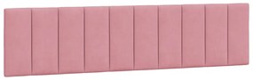 374694 vidaXL Мека табла за легло, розова, 200 см, кадифе